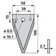 Mähmesserklinge glatt, 3-Loch ESM 3443181 – Klingen für Balkenmäher Ersatzteil