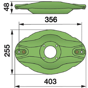 Mähscheibe L 403 x B 255 mm Krone 253531.2 – Scheibenmähwerk Ersatzteil