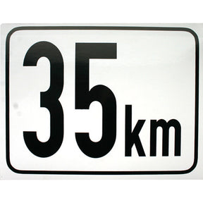 Selbstklebefolie 35 km – Beschränkungstafel Ersatzteil