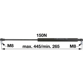 Gasdruckfeder 0.011.0599.0 zu Massey Ferguson – Traktor Gasdruckfedern Ersatzteil