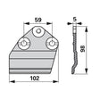 Messerhalter L 102 mm anstelle von Mörtl NK22 – Balkenmäher Ersatzteil