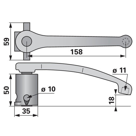 Messerführungsarm für Obermesser Nussmüller GB2610 – Halter für Balkenmäher Ersatzteil