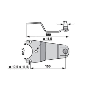 Messerhalter L 190 mm anstelle von Mörtl TF/3 683=13622 – Halter für Scheibenmähwerk Ersatzteil