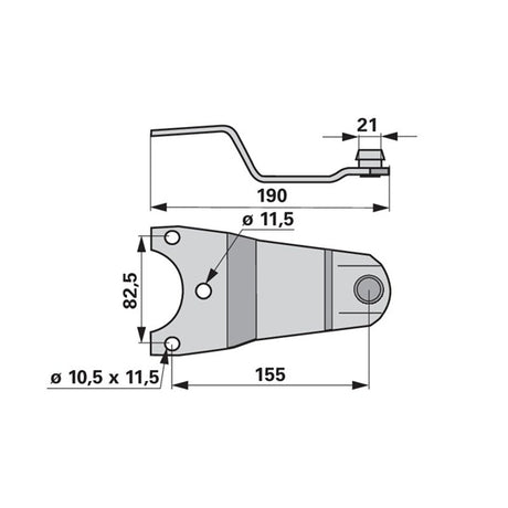 Messerhalter L 190 mm anstelle von Mörtl TF/3 683=13622 – Halter für Scheibenmähwerk Ersatzteil