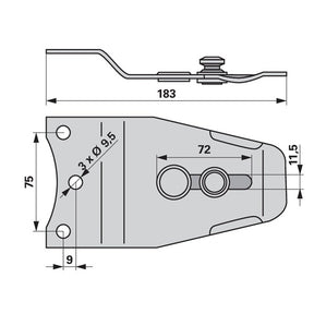 Messerhalter 225.611.277 zu Reform Scheibenmäher – Halter für Scheibenmähwerk Ersatzteil