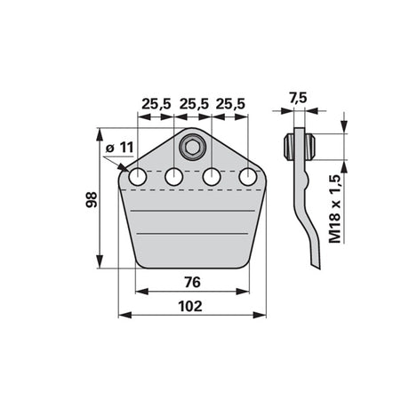 ESM Messerhalter 332.2070 – Halter für Balkenmäher Ersatzteil