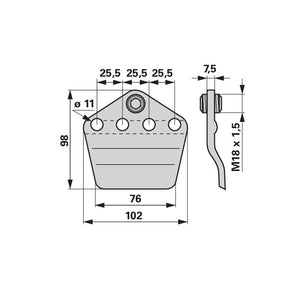 Agria Messerhalter für Mittel- und Hochschnitt 332.2070 – Halter für Balkenmäher Ersatzteil