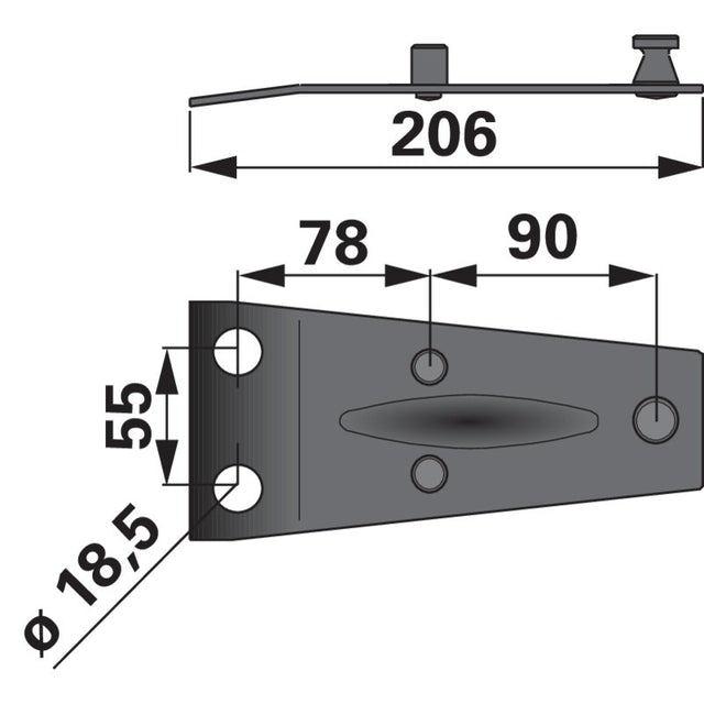 Messerhalter 64602001 zu Fort – Halter für Trommelmähwerk Ersatzteil