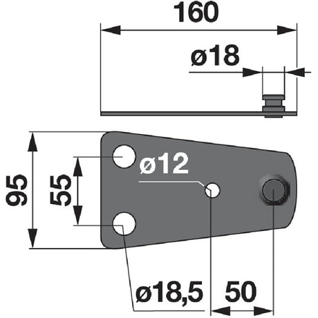 Messerhalter L 160 mm, neue Ausführung anstelle von Claas 950951.0 – Halter für Trommelmähwerk Ersatzteil
