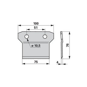 Messerhalter AM8882/1 - 100.6261 zu Aebi – Halter für Scheibenmähwerk Ersatzteil