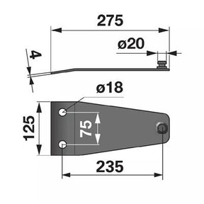 Messerhalter PZ0116K0 zu Deutz-Fahr Trommelmäher – Halter für Trommelmähwerk Ersatzteil