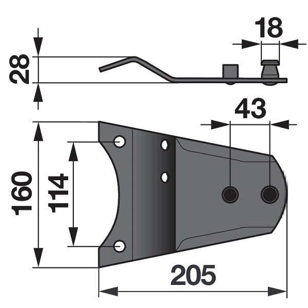 Messerhalter - Haltefeder 140307 - 122537 zu Fella – Halter für Trommelmähwerk Ersatzteil