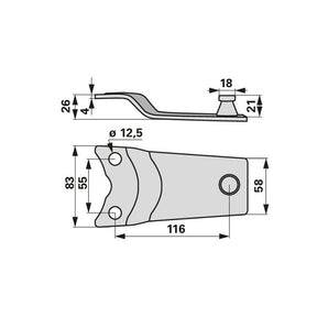 Messerhalter zu Marangon Trommelmäher – Halter für Trommelmähwerk Ersatzteil