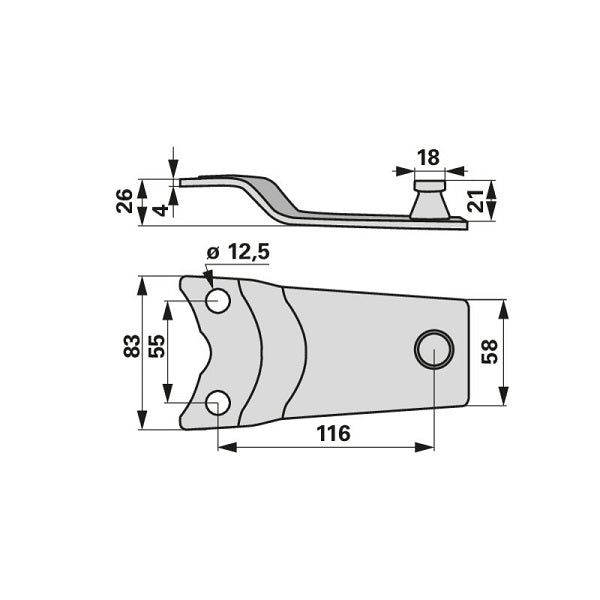 Messerhalter zu Marangon Trommelmäher – Halter für Trommelmähwerk Ersatzteil