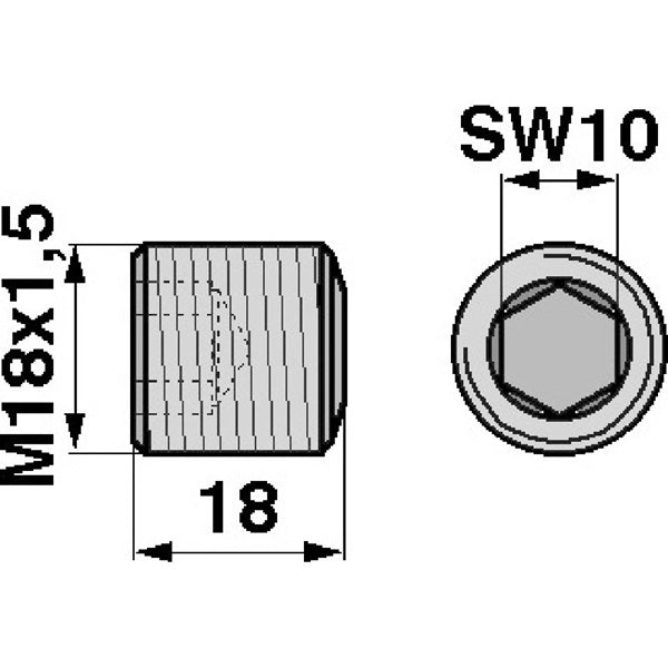 Messerhalterschraube M18 x 1,5 x 18 mm anstelle von Moty SS301 – Scheibenmähwerk Ersatzteil