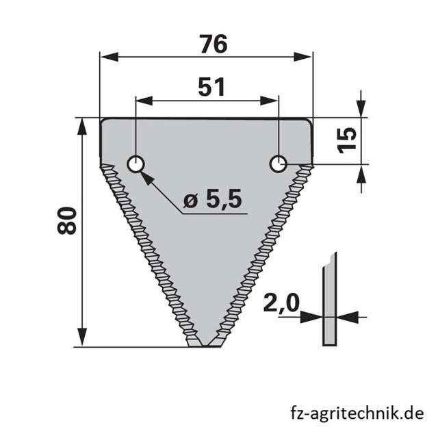 Messerklinge 614470.0 - 25 Stück zu Claas Mähdrescher