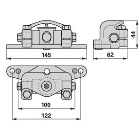 Messerkopf LA 122 mm anstelle von Rapid 253156 – Klingen für Balkenmäher Ersatzteil