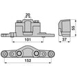Messerkopf LA 152 mm anstelle von Reform 116.415.137 – Messer für Mulcher Ersatzteil