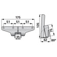 Messerkopf Kulissenbreite 35 mm ESM 2470360 – Sonstiges für Balkenmäher Ersatzteil