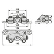 Messerkopf LA 122 mm Rapid 257291 – Balkenmäher Ersatzteil