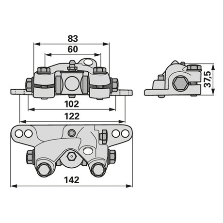 Messerkopf LA 122 mm Rapid 257291 – Balkenmäher Ersatzteil