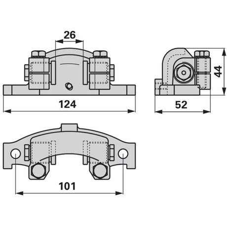 Messerkopf LA 101 mm anstelle von Vogel und Noot FG220800 – Messer für Mulcher Ersatzteil
