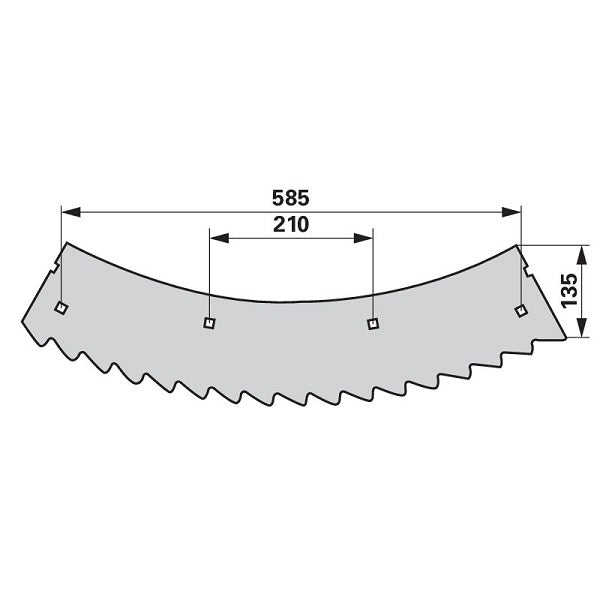 Messersegment 0013116271  zu Claas – Messer für Mähdrescher Ersatzteil