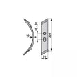 Mischschar - links - Arbeitsbreite 70 mm – Schare Ersatzteil