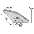 Mischwagenmesser L 272/313 x S 6 mm anstelle von Logifeed & R.H.M. – Ladewagen Ersatzteil
