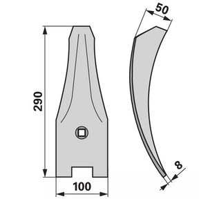 Mittelleitblech - Arbeitsbreite 100 mm – Egge Leitbleche Ersatzteil