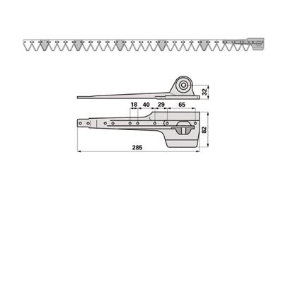 Mähmesser 150 cm Mörtl M704 mit 27 Klingenspitzen – Klingen für Balkenmäher Ersatzteil