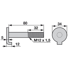 Mörtl Nasenschraube M12 x 85 N66N – Landtechnik Ersatzteil