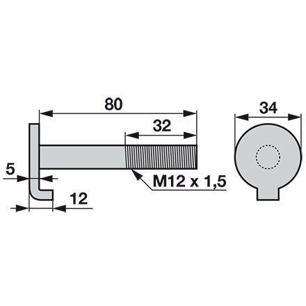 Mörtl Nasenschraube M12 x 85 N66N – Landtechnik Ersatzteil