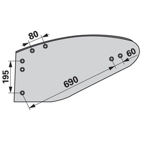 Mollblech links HRP327PL zu Rabe – Mollbleche Ersatzteil