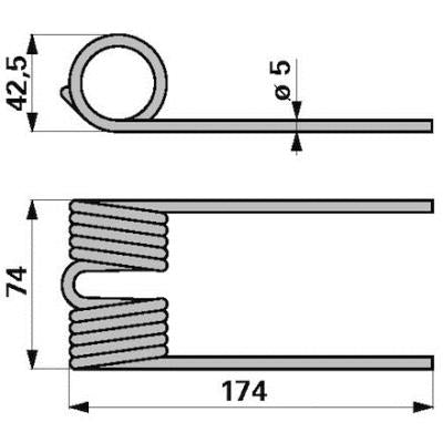 Pick-Up Zinke 87035576 zu New Holland – Zinken Ersatzteil