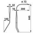 Nivellatorzinke - links - Gesamthöhe 645 mm - Variante 1 – Bodenbearbeitung Ersatzteil