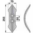 Normalschar - Arbeitsbreite 75 mm – Grubber Schare Ersatzteil