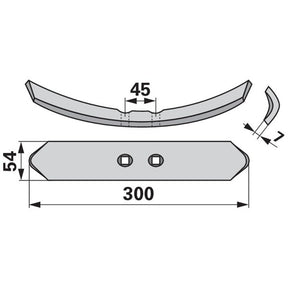 Normalschar 504009 zu Universal – Grubber Schare Ersatzteil
