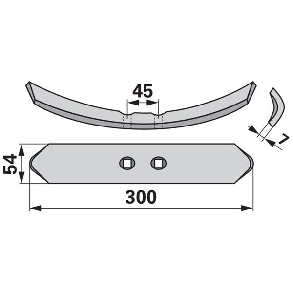 Normalschar 504009 zu Universal – Grubber Schare Ersatzteil