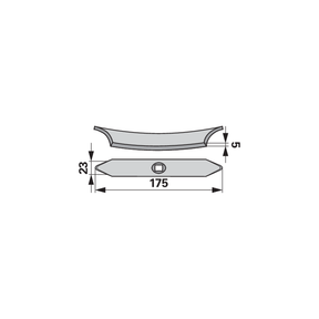 Normalschar 23x5x175mm – Grubber Schare Ersatzteil