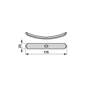 Normalschar 23x5x175mm zu Feldherr und Einböck – Grubber Schare Ersatzteil