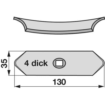Normalschar 35x4x130mm – Schare Ersatzteil