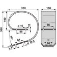 Oberfeder - 150 x 10 mm - Rahmen 80 x 80 mm – Striegel Federn Ersatzteil