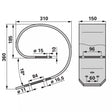 Oberfeder - 150 x 10 mm - Rahmen 80 x 80 mm – Striegel Federn Ersatzteil