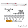 Obermesser 235 cm Esm 262.7978 mit 34 Klingenspitzen – Landtechnik Ersatzteil