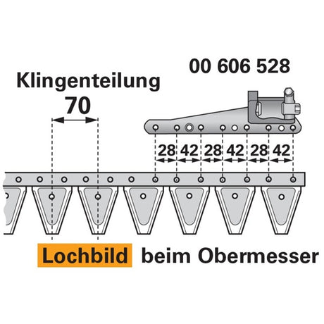 Obermesser 262.7288 zu Esm Motormäher – Balkenmäher Ersatzteil