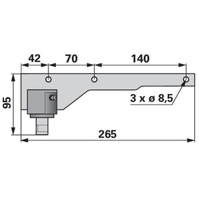 Obermesserkopf L 265 mm ESM 2472720 – Messer für Trommelmähwerk Ersatzteil