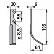 Bogenmesser rechts zu S.E.P 195 x 30 – Fräsmesser Ersatzteil