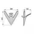 Pfeilschar - Arbeitsbreite 280 mm – Grubber Schare Ersatzteil