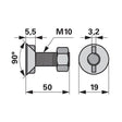 Pflugschraube - DIN 11014 mit 2 - Nasen und Mutter - M10 x 50 mm – Pflug Ersatzteil